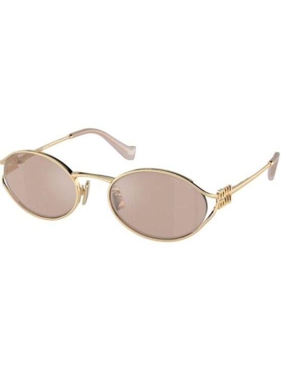 NEW MIU MIU OVAL MU52YS ZVN20F SUNGLASSES MU 52YS ZVN20F GOLD SMU 52Y MIU MIU